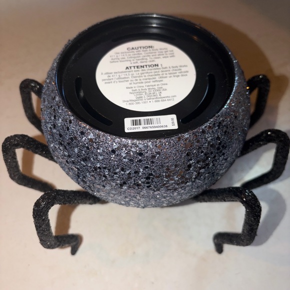 Bath& Body works Glittery Black and Silver Spider Candle Holder - Picture 4 of 5